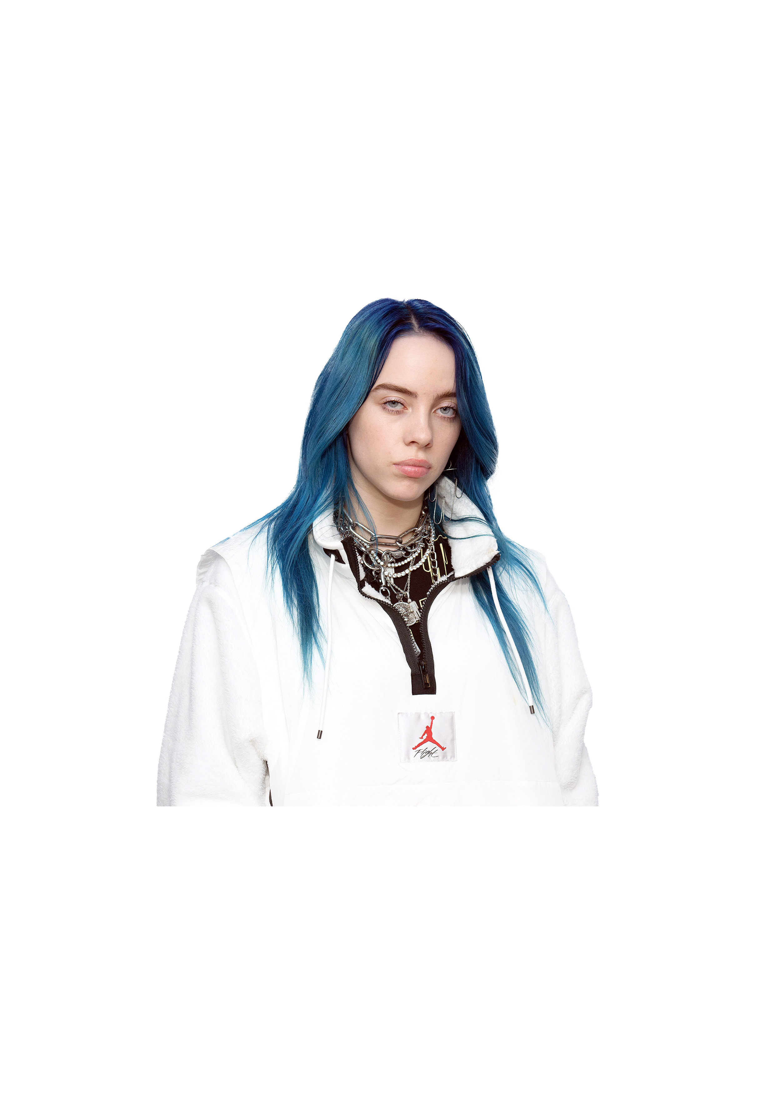 Billie Eilish med blått hår
