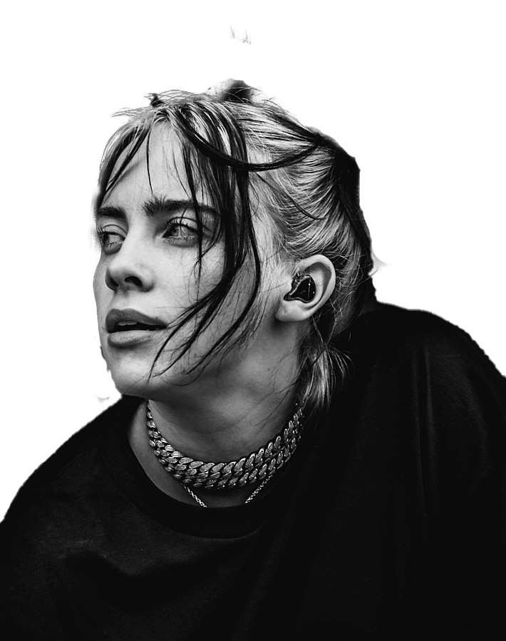 Billie Eilish sort-hvitt