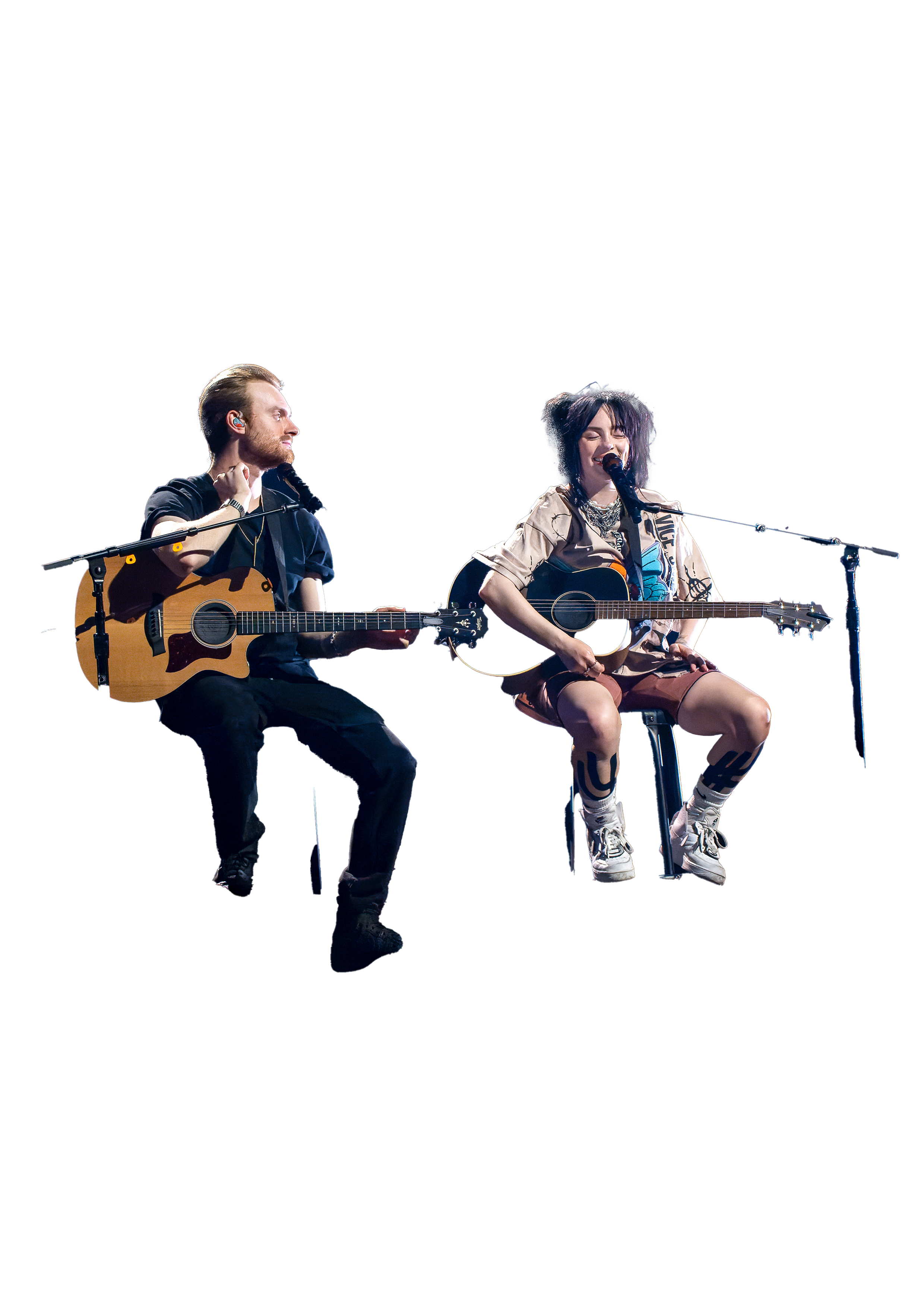 Billie Eilish og Finneas på scenen